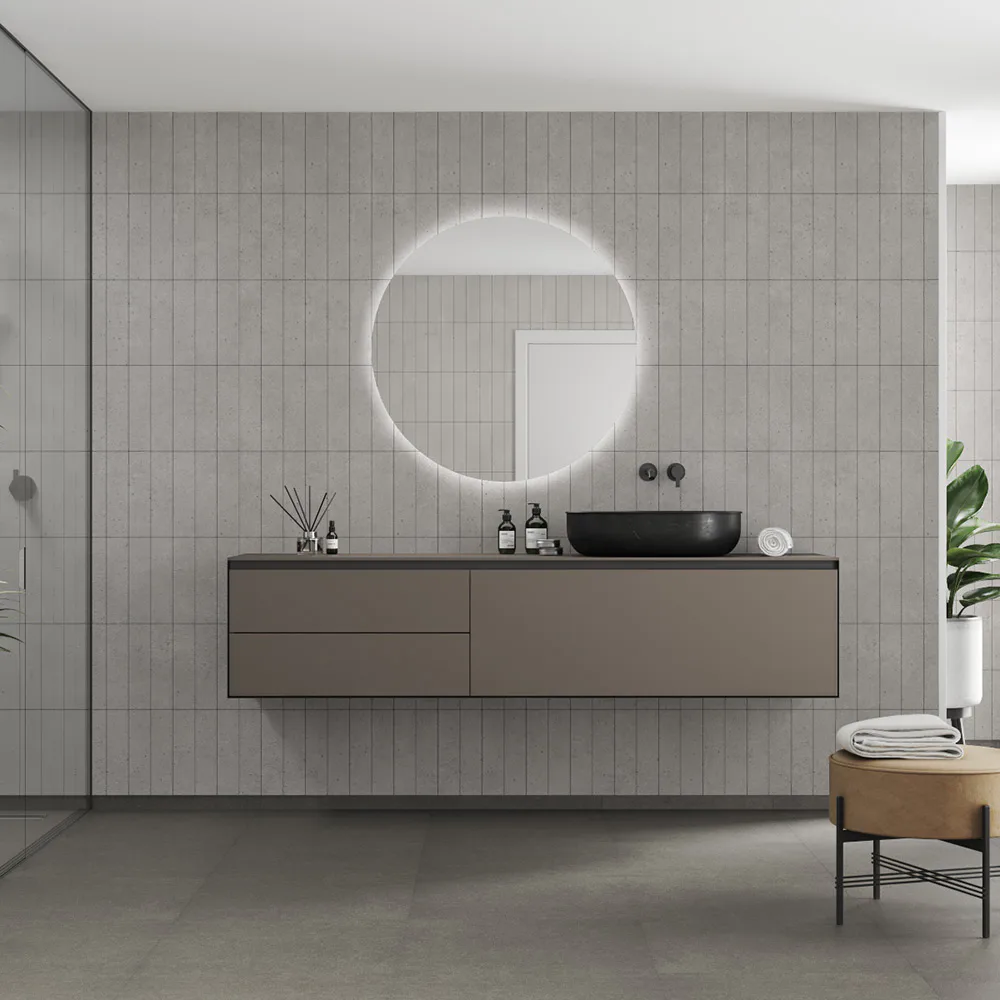Våtrumsskiva Fibo 2490-M0830 GEM Rough Cement 10x620x2400 mm
