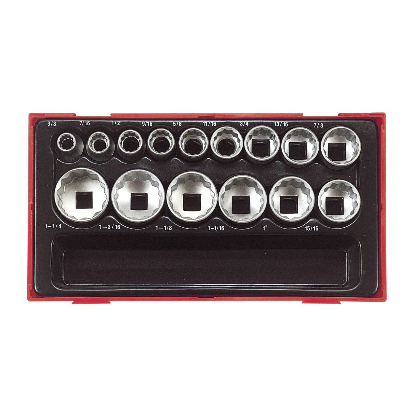 Hylssats 15 delar med 1/2 tum fyrkantsfäste Teng Tools TT1215AF