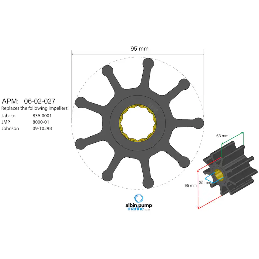 Impeller Albin Group Marine Premium 06-02-027
