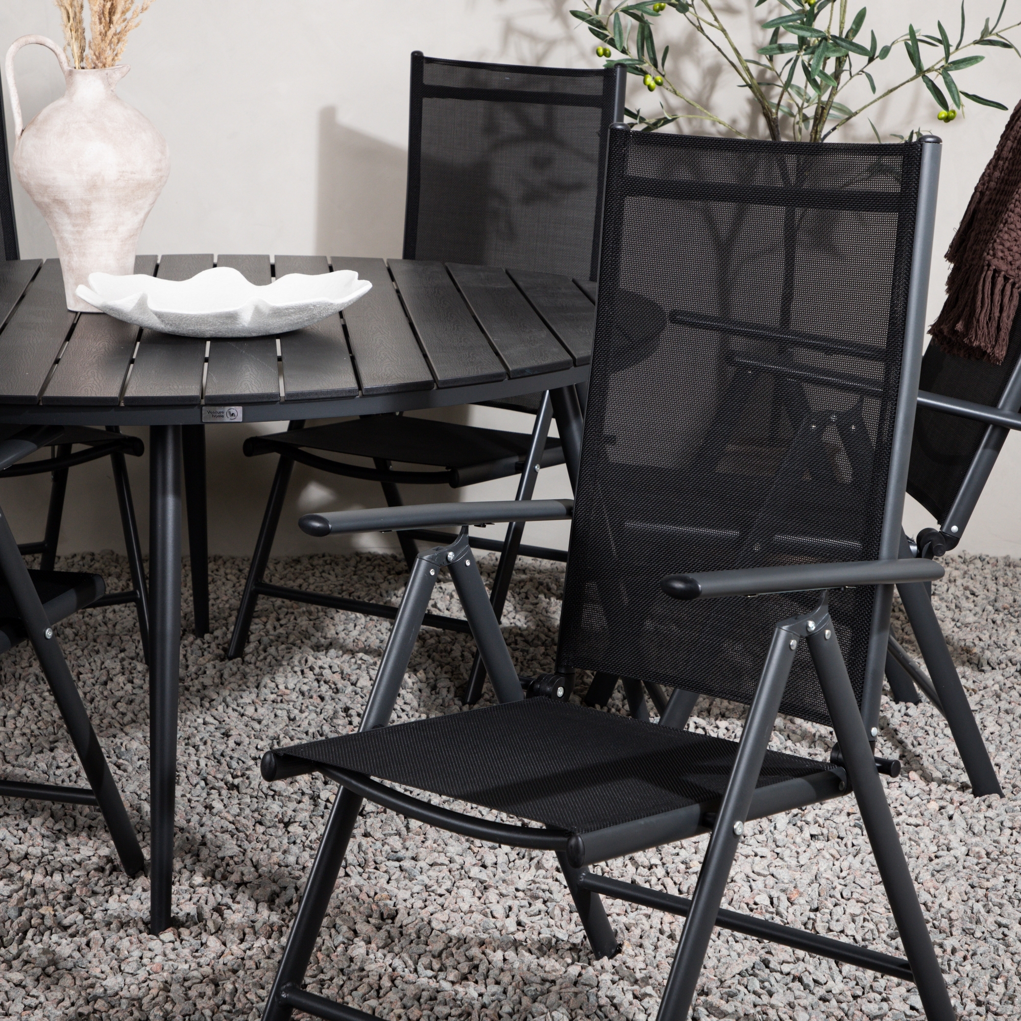 Matgrupp Venture Home Break Matgrupp Utomhus Rund 150 cm med 6 Break Positionsstol