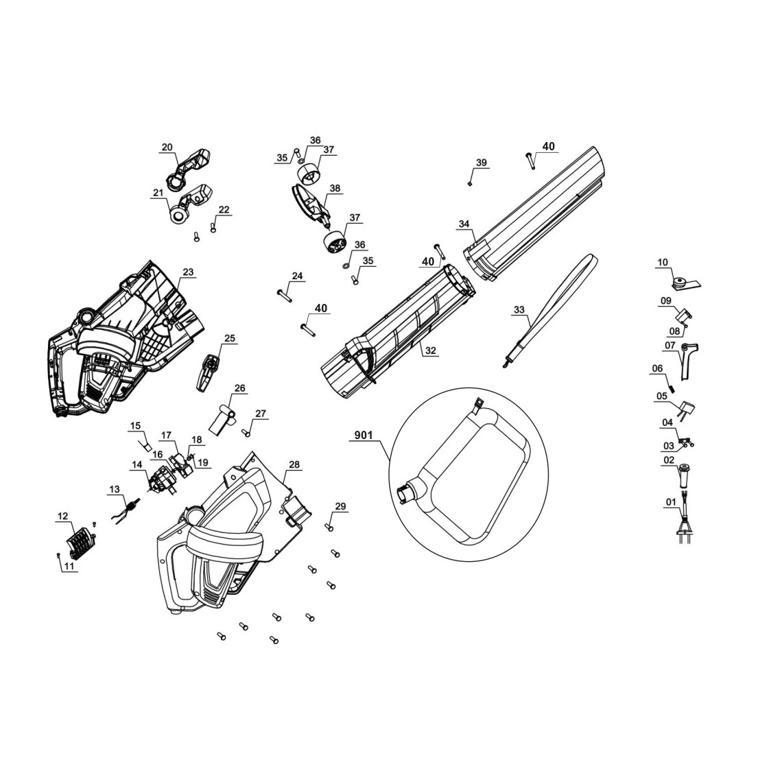 Lövsug Einhell GC-EL 3024 E Elektrisk Sug- & Blås-Funktion
