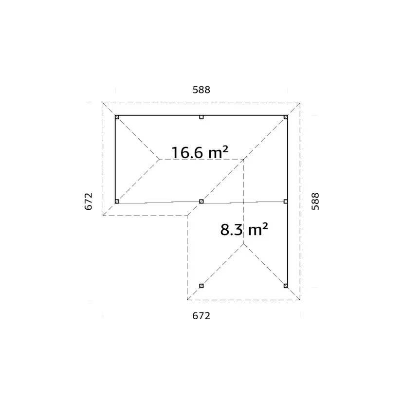 Uterum Palmako Bianca 24,9 m2 Set 213 Slide