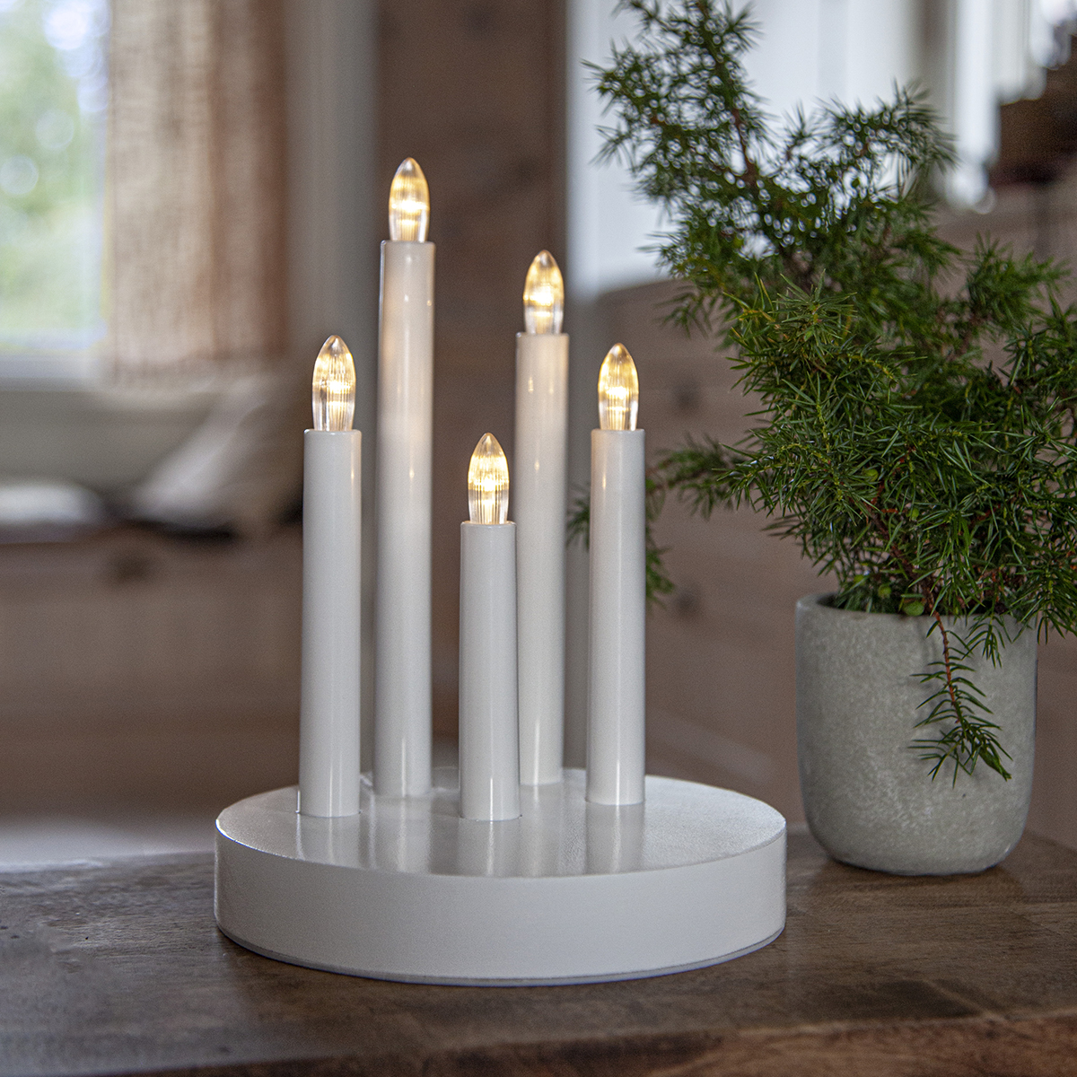 Ljusstake Star Trading Doris Batteridriven Adventsljusstake