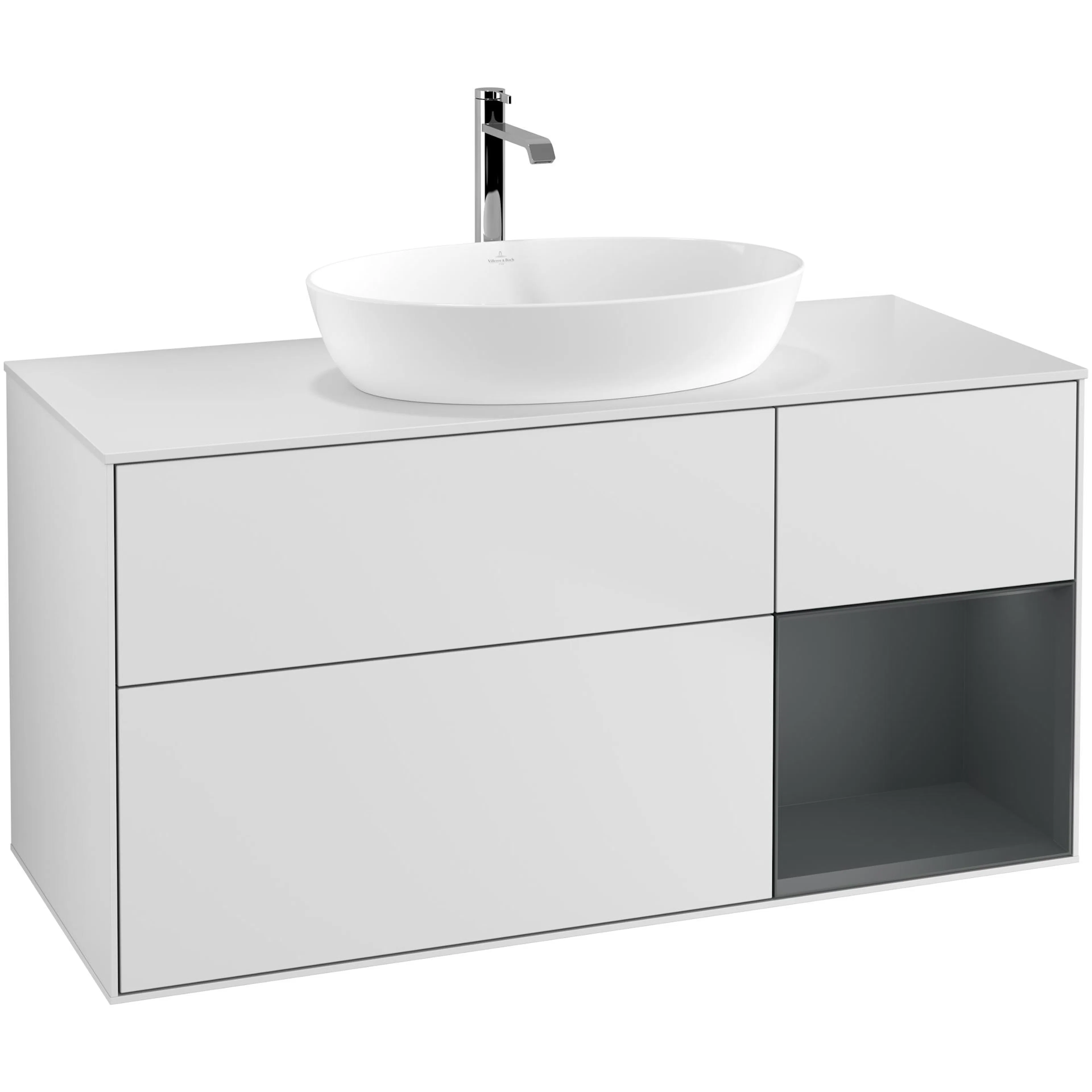 Tvättställsskåp Villeroy & Boch Finion med 3 Lådor Hylla och Bänkskiva för Fristående Tvättställ från Artis & Collaro