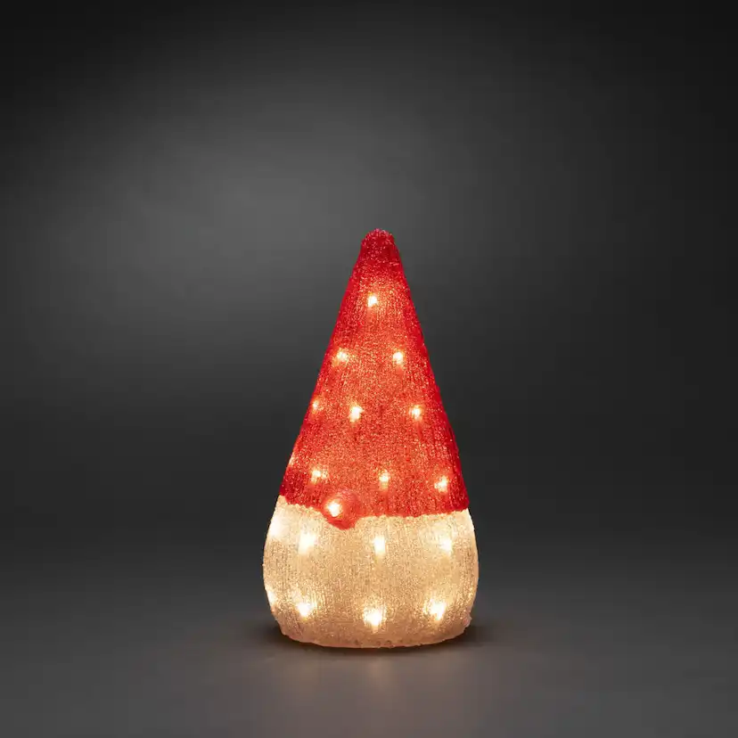 Dekorationsfigur Gnosjö Konstsmide Tomte Akryl 37cm LED