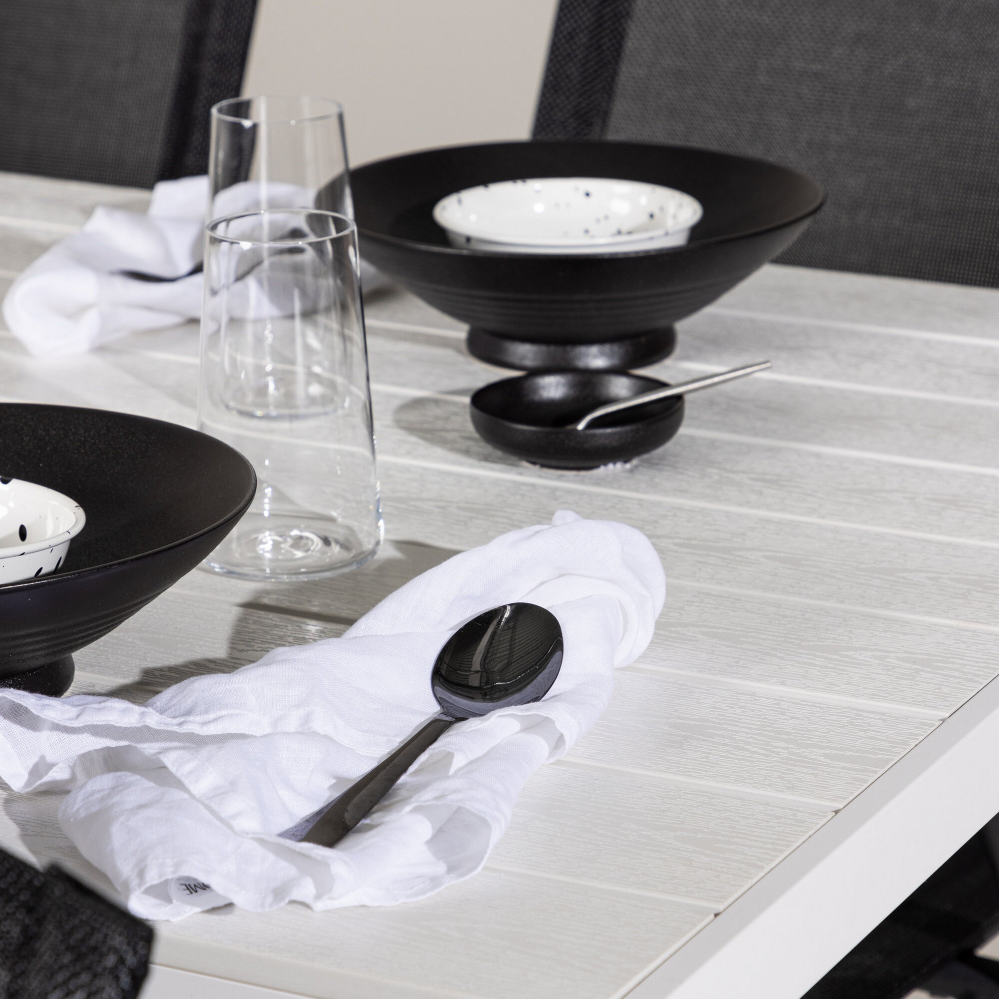 Break Dining Table  - White / White Aintwood +Alina Dining C Trädgårdsgrupp Venture Home Break med 6 Alina Stolar