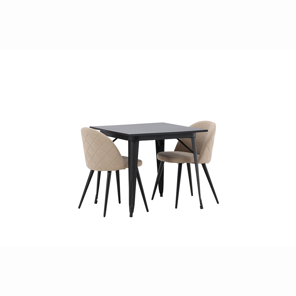 Matgrupp Venture Home Tempe med 2 Velvet Stitches Stolar