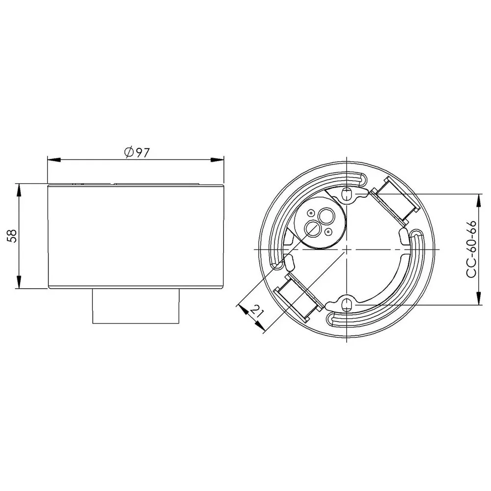 Armatursockel Ifö Electric IP54 Rak E27