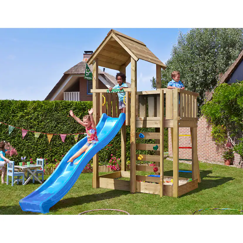 Lektorn Jungle Gym Mansion 2.1 Blå Rutschkana & Sand
