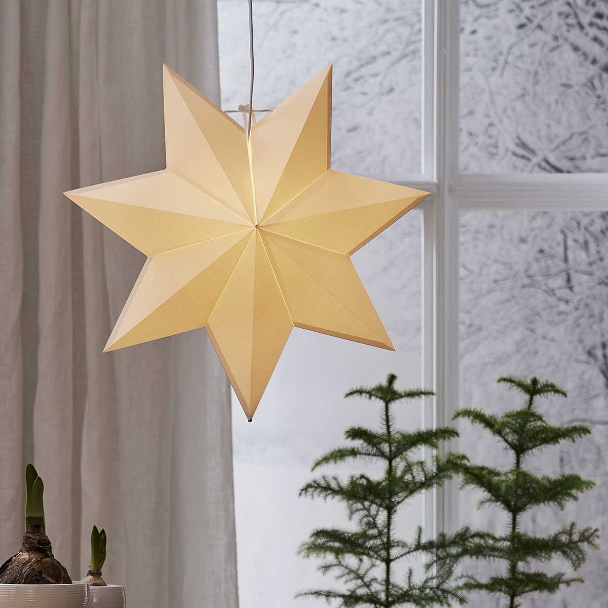 Pappersstjärna Star Trading Polar 55 cm Adventsstjärna till Fönster
