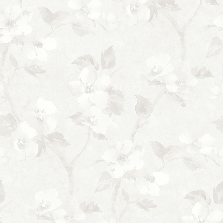 Tapet Boråstapeter Helens Flower 3583 Non Woven, Mönstrad Grå