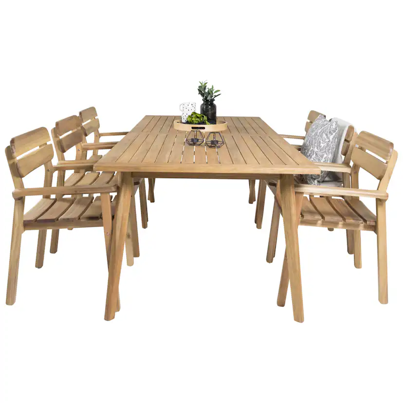 Matgrupp Venture Home Caisa 220 med 6 Moa Matstolar