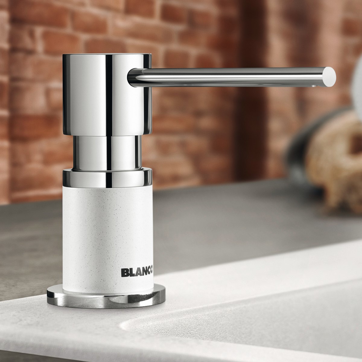 BLANCO Diskmedelspump LATO krom/silgranit vit Vit