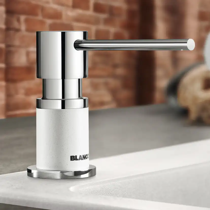 BLANCO Diskmedelspump LATO krom/silgranit vit Vit