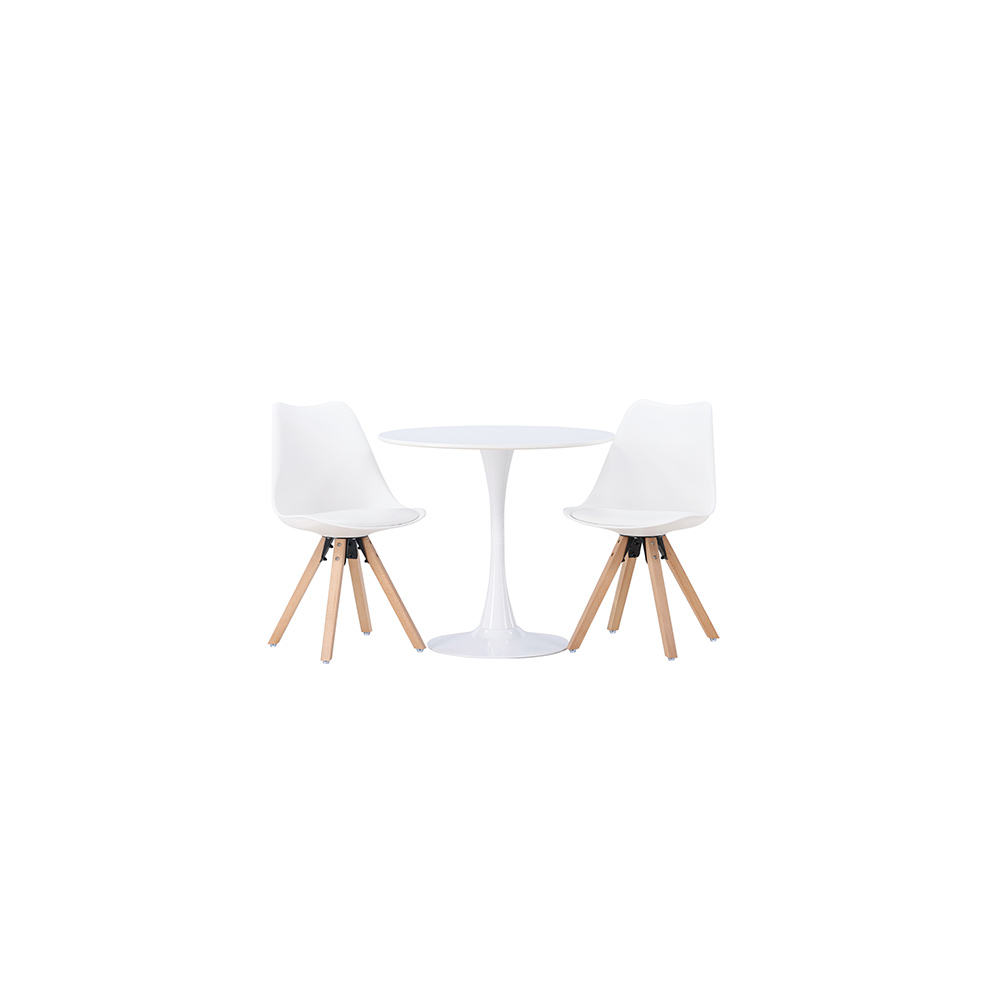 Matgrupp Venture Home Hamden Ø80 cm med 2 st Zeno stolar