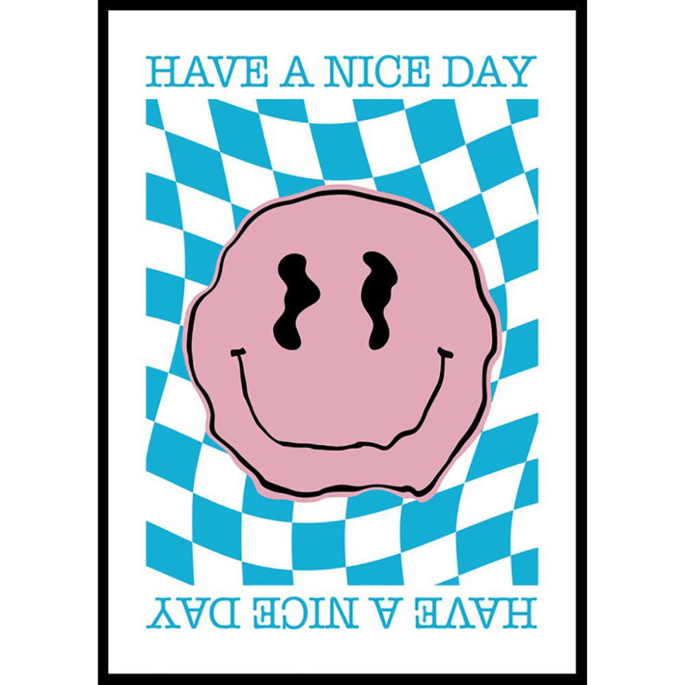 Poster Gallerix Smiley Pink And Blue