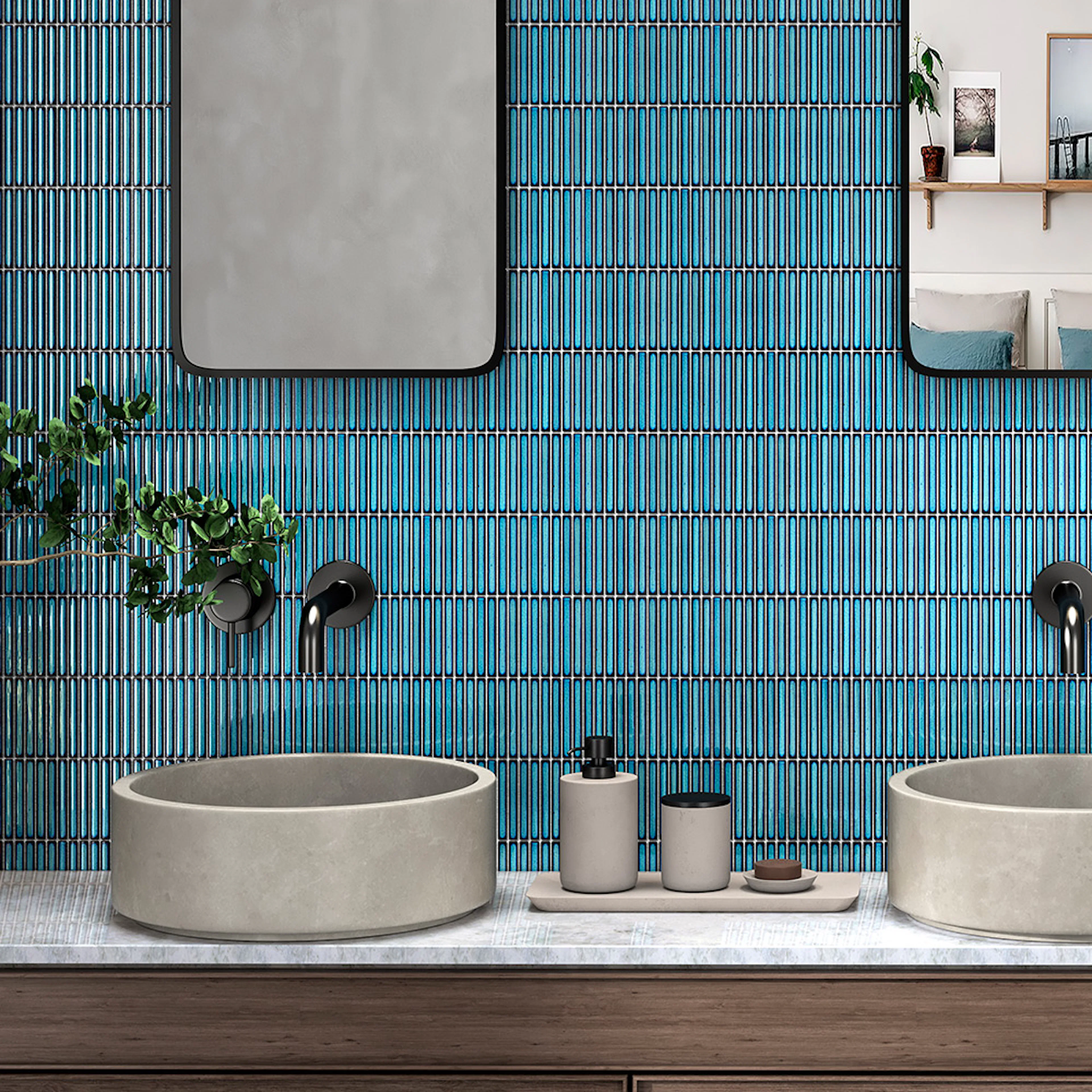 Mosaik Lhådös Vox Teal Kitkat1,2x9,2 cm