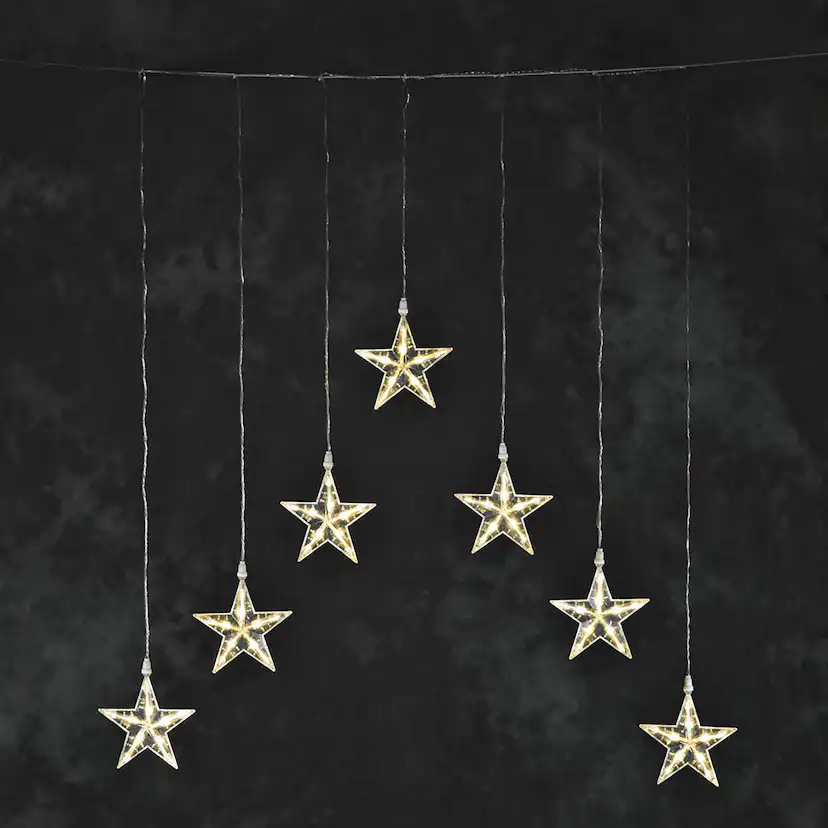 Gardinslinga Gnosjö Konstsmide med stjärnor 35L