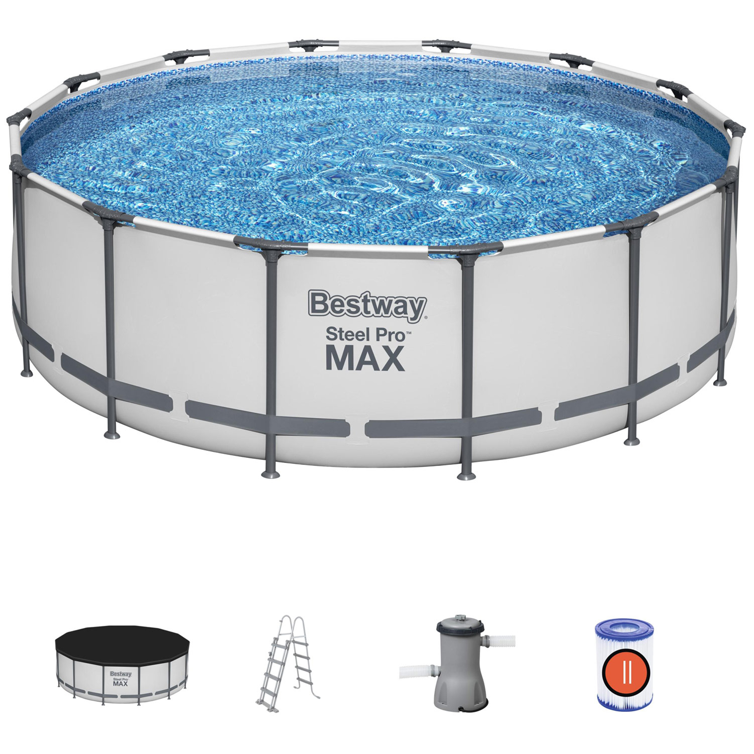 Poolpaket Bestway Steel Pro Max Ø4,27 m ClickConnect