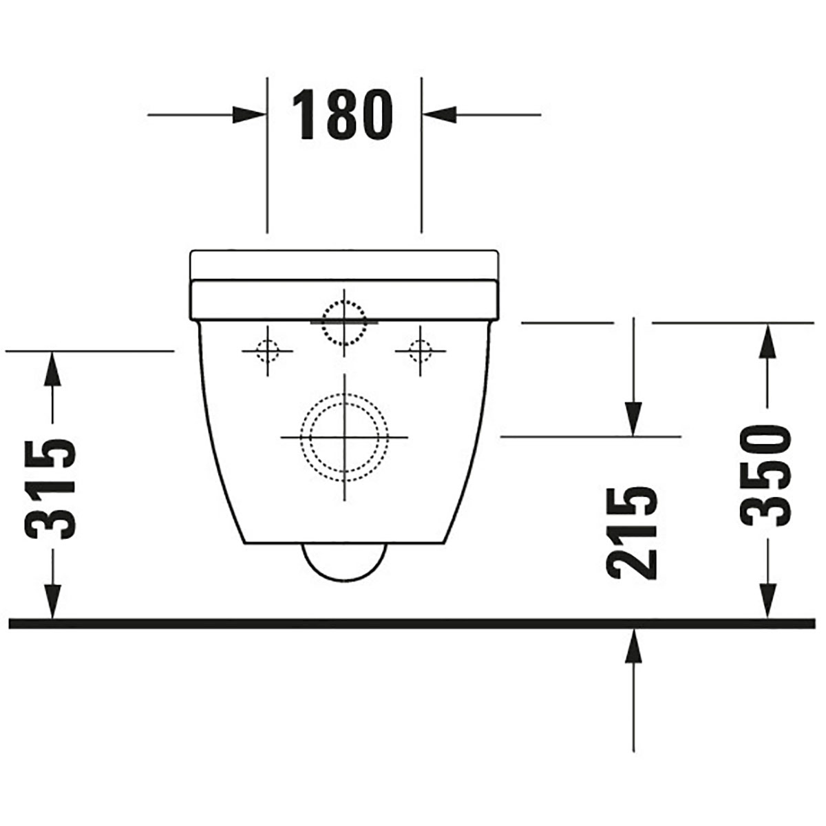 Vägghängd Toalettstol Duravit Starck 3 Rimless