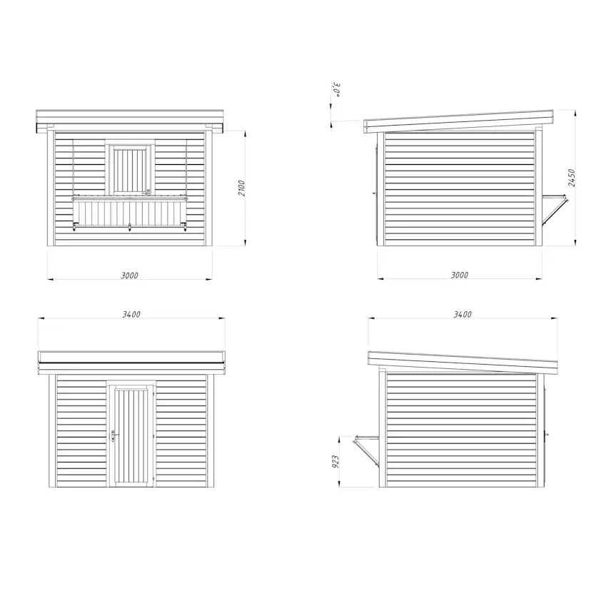 Kiosk Palmako Lenna 8,3 m2 Set 304