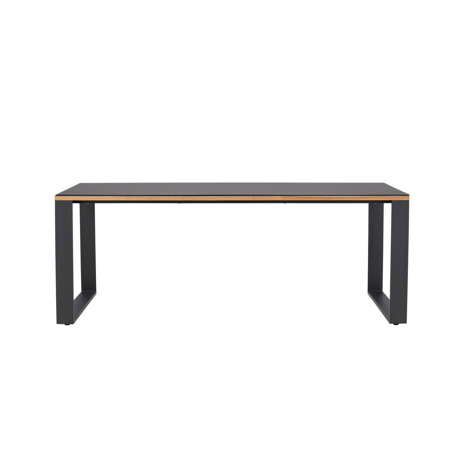Trädgårdsbord deNoord Aspvik Matbord 100x200 cm Svart
