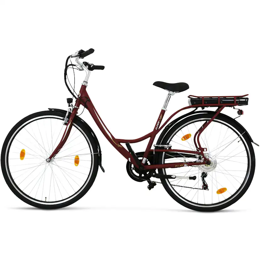 Elcykel Lyfco Dam 28" med Cykeldator Mattröd