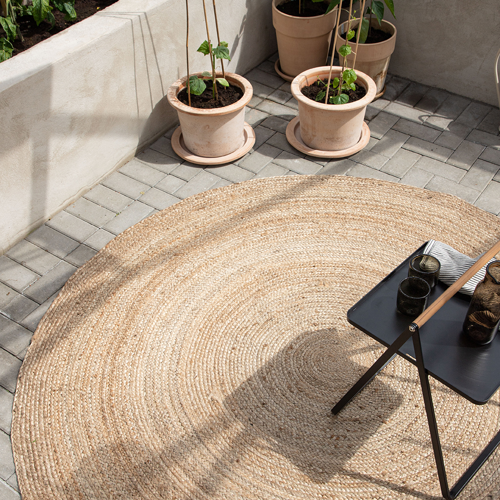 Oliver 100% jute - 200*200- -Round-Natural dark 200x200 cm