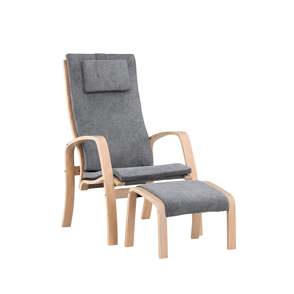 Grötö Lounge Chair - Oak Veneer / Dark Grey Mörkgrå