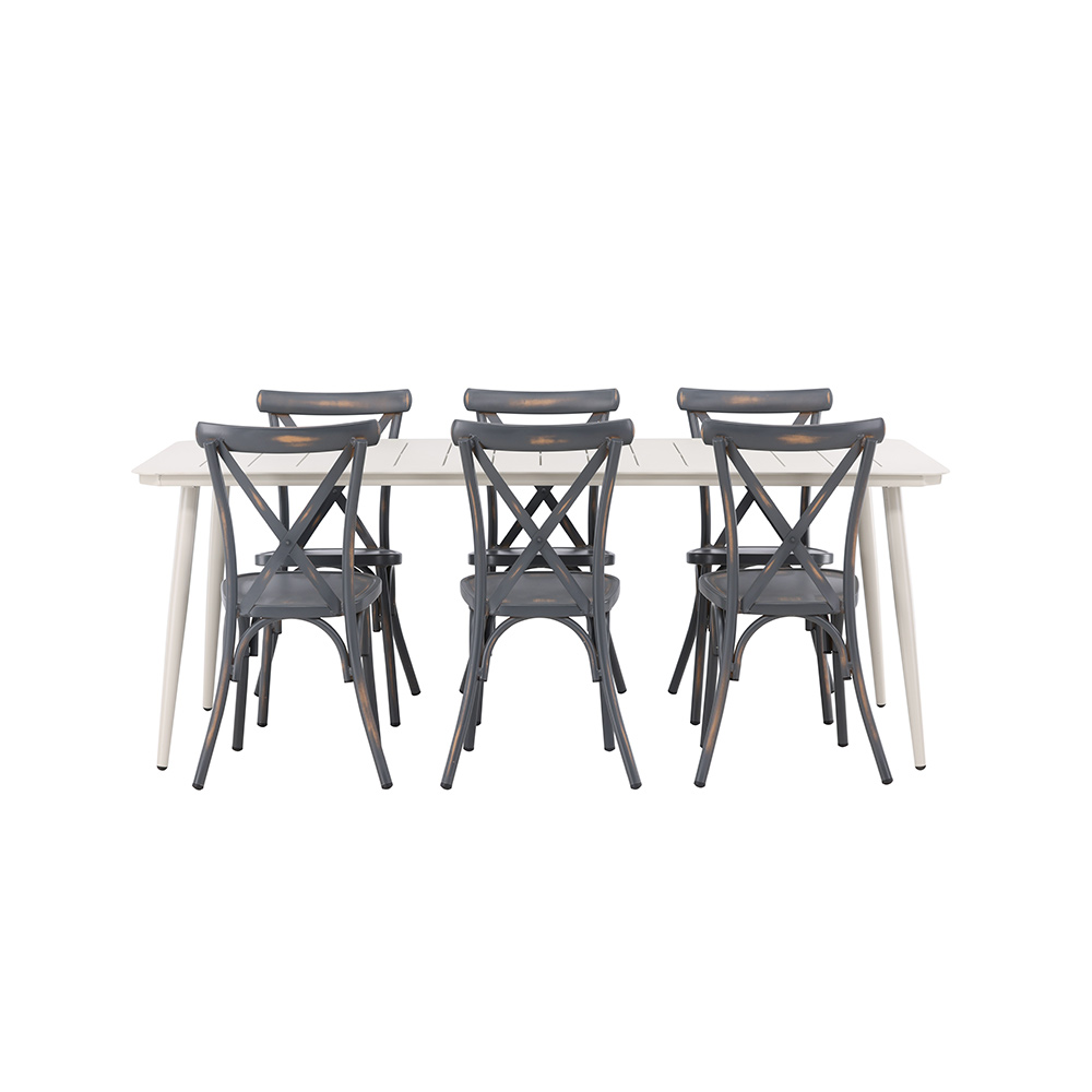 Matgrupp Venture Home Lina Bord med 6 Tablas Stolar