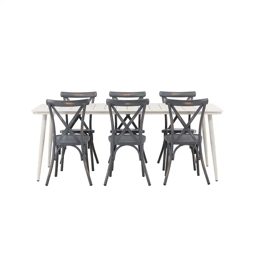 Matgrupp Venture Home Lina Bord med 6 Tablas Stolar