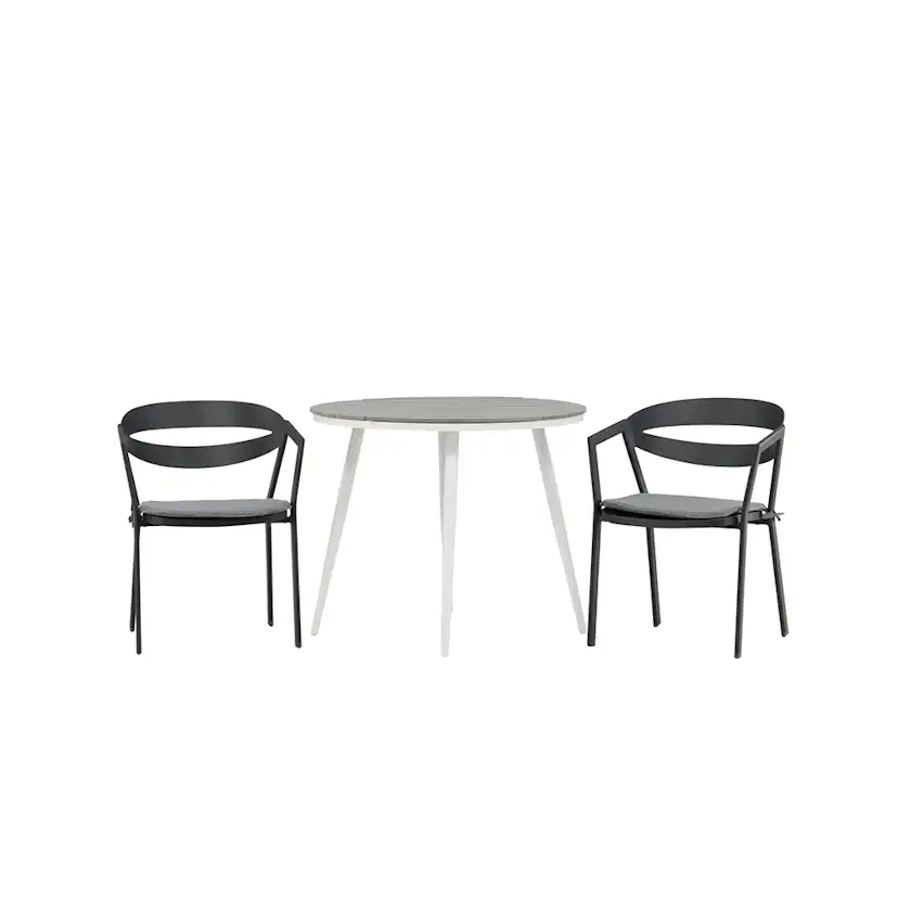 Cafégrupp Venture Home Break Ø90 cm med 2 Slit Stolar