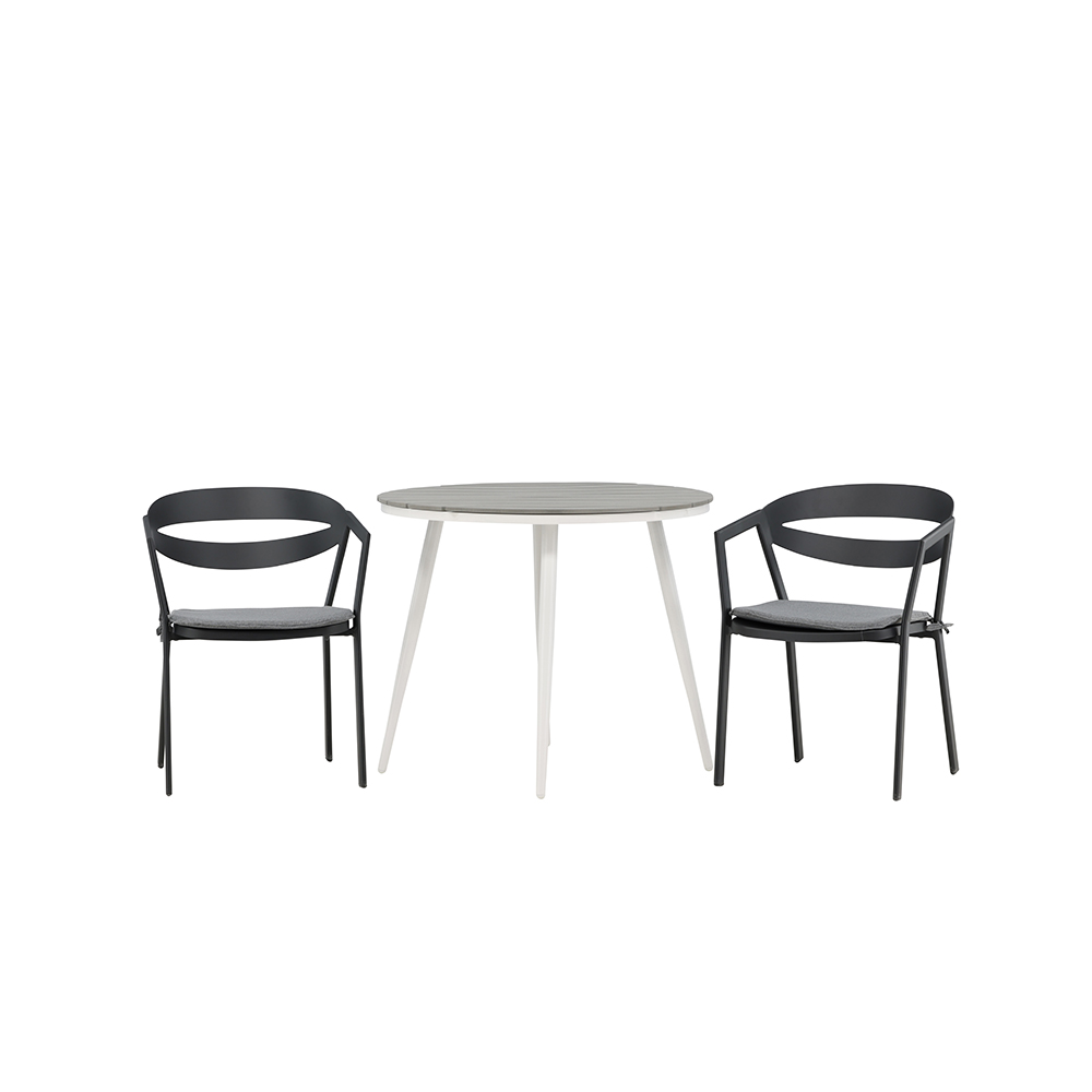 Cafégrupp Venture Home Break Ø90 cm med 2 Slit Stolar