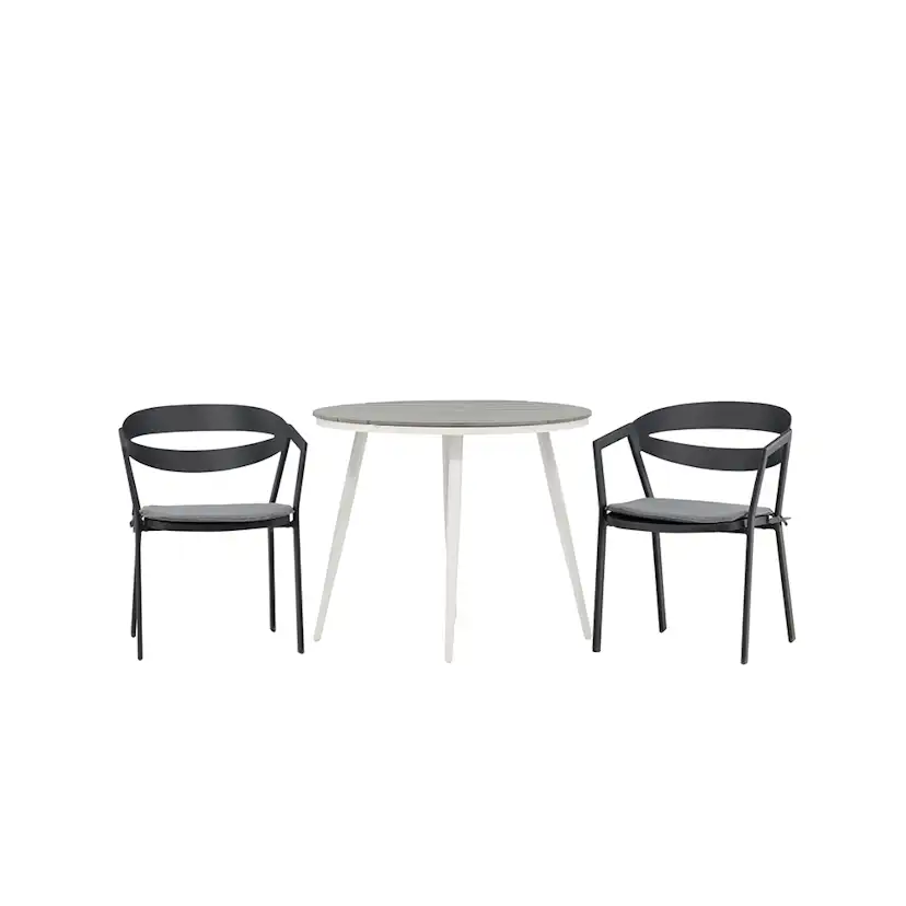 Cafégrupp Venture Home Break Ø90 cm med 2 Slit Stolar