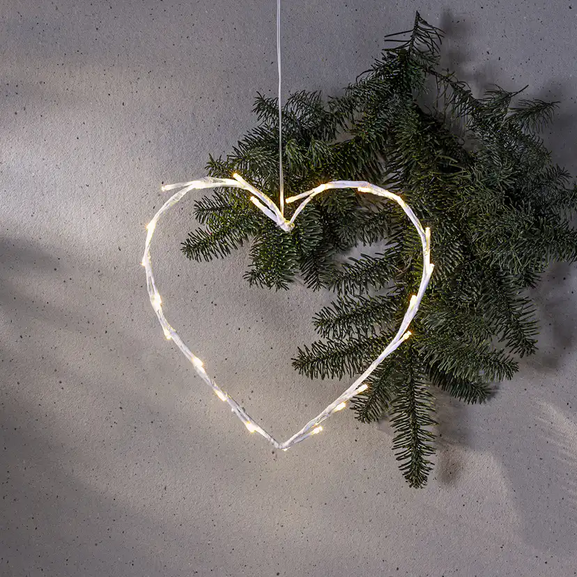 Hängande Dekoration Star Trading Crispy Hjärta LED