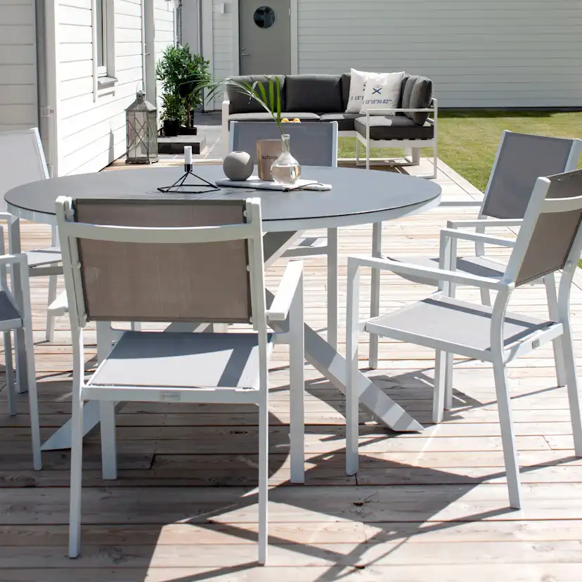 Matgrupp Venture Home Copacabana med 6 Copacabana Karmstolar