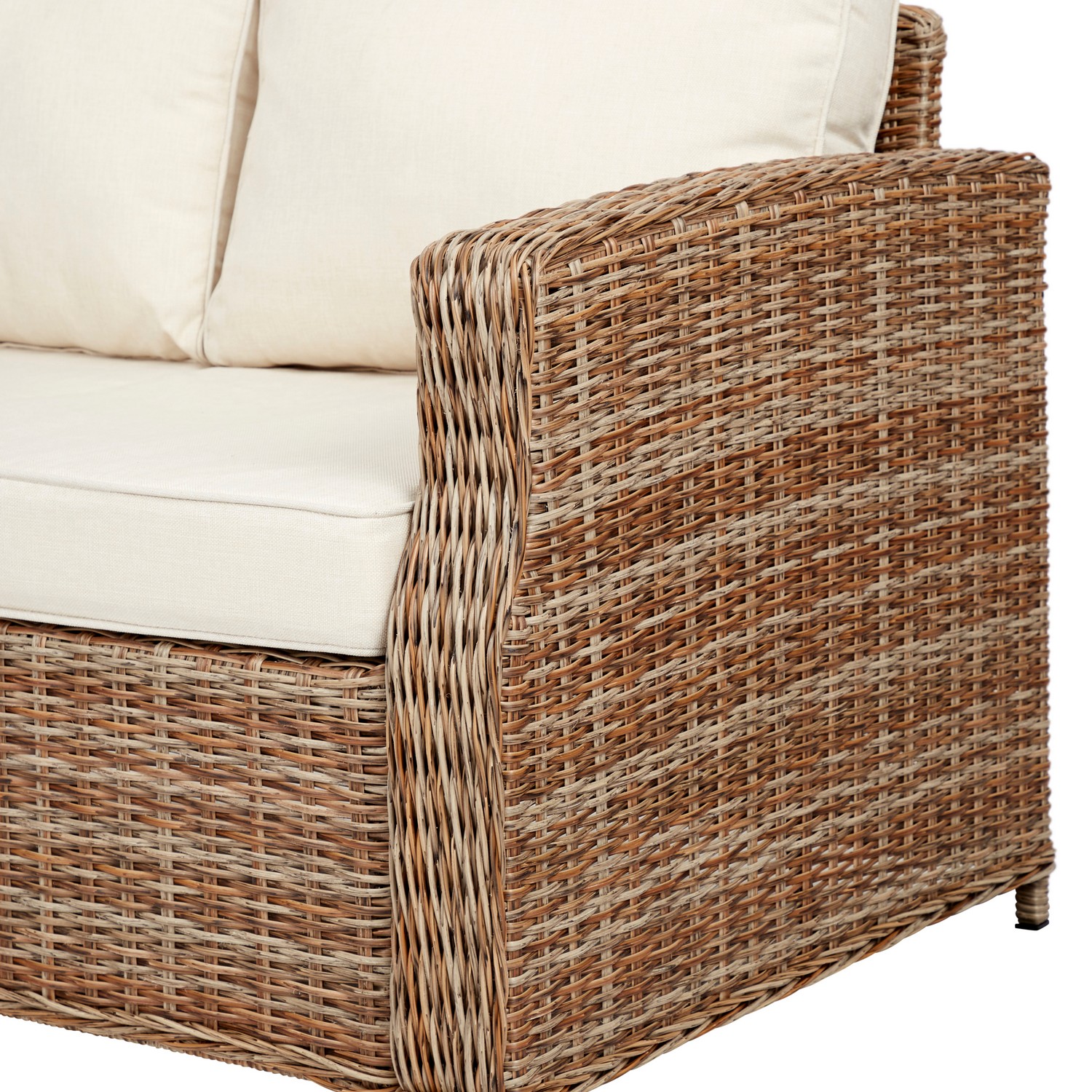 Loungesoffa VILA Gotland 3-sits Trädgårdssoffa i Konstrotting med Dynor