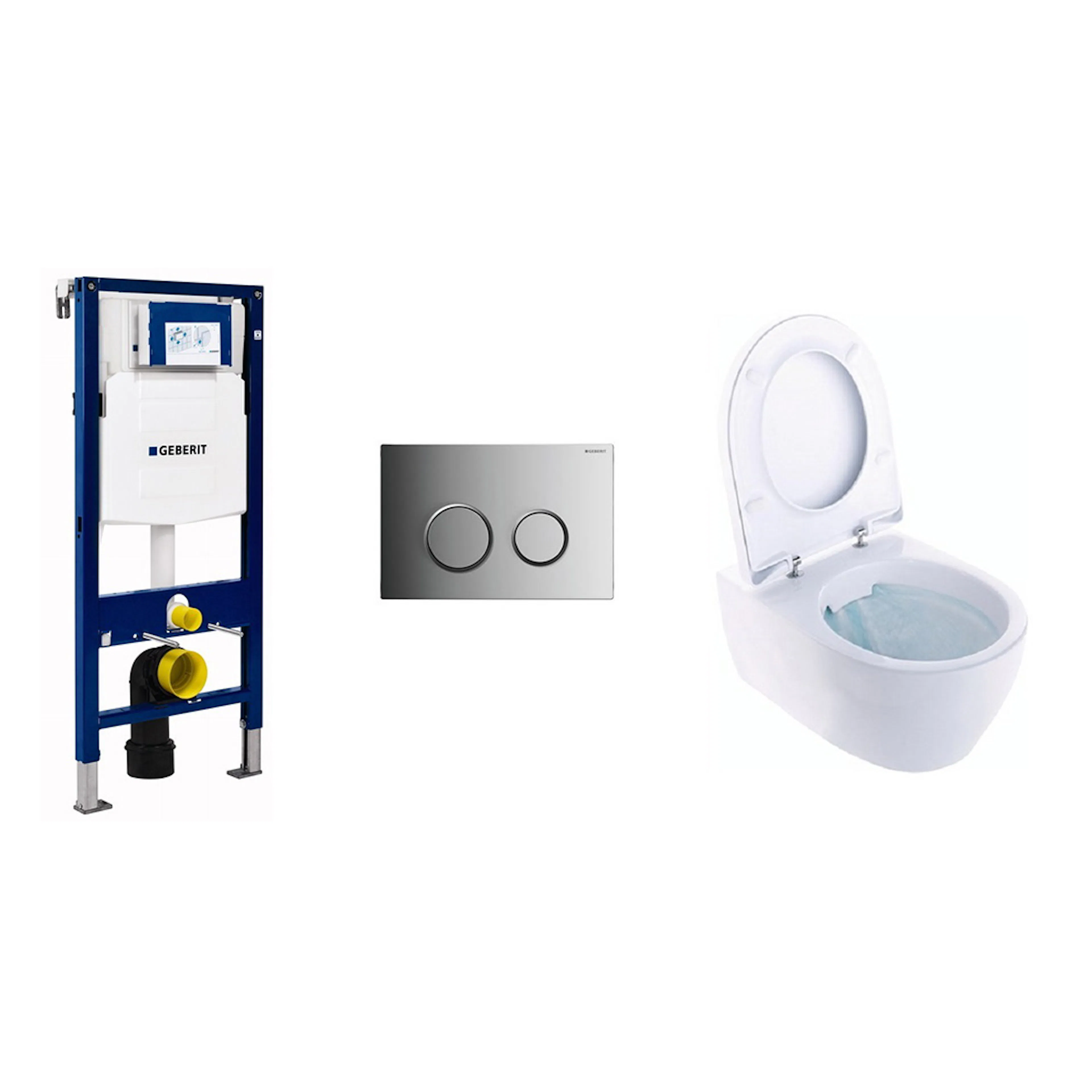 Vägghängd Toalettstol Ifö iCon Rimfree med Geberit Duofix