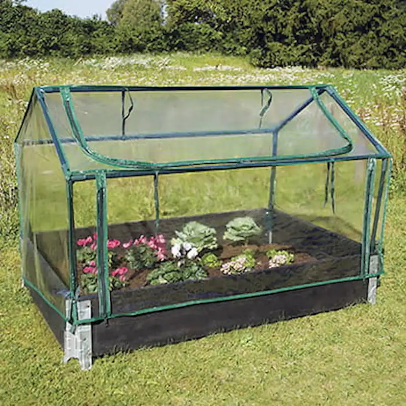 Drivbänk Ryom Drivhus för Pallkrage med Stark PVC-Duk & Stålram