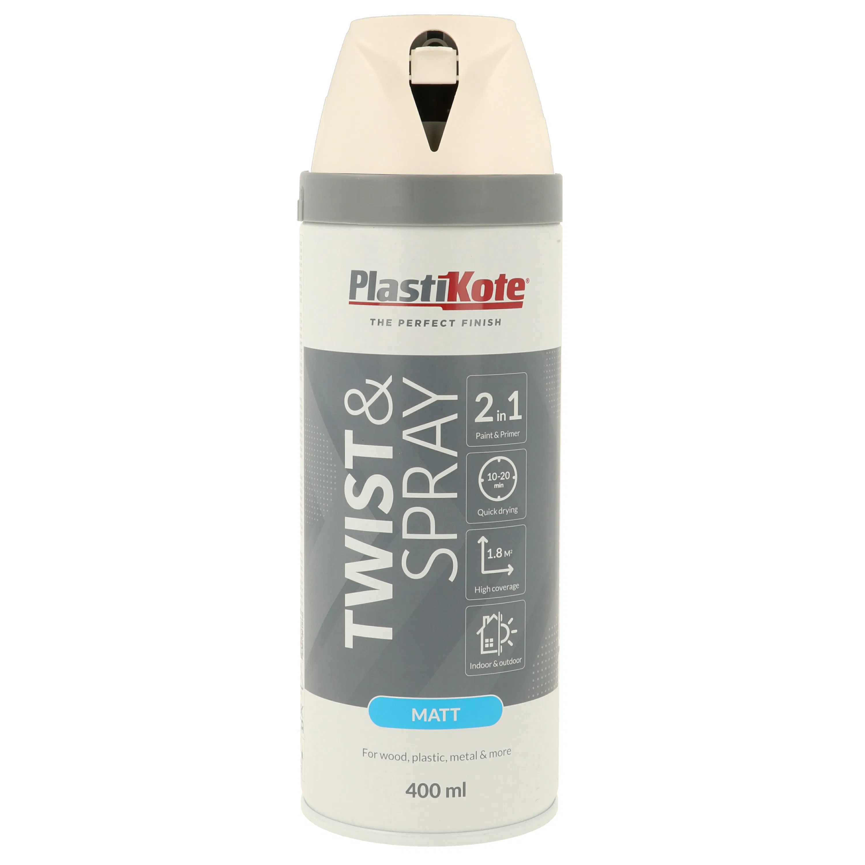 Sprayfärg Plasti-kote T&S Vit Matt 400 ml