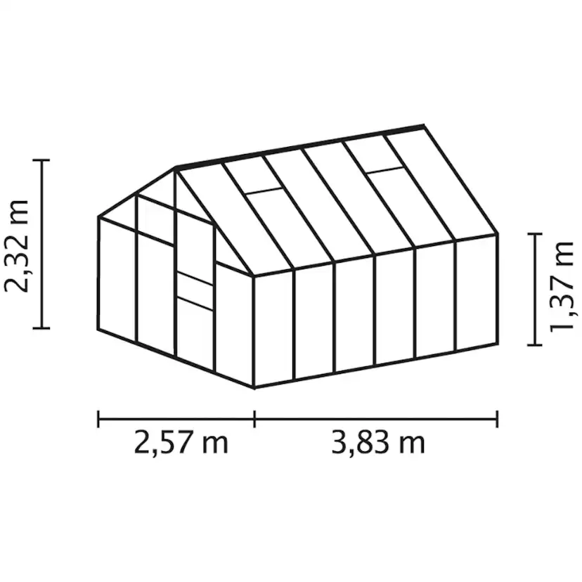 VITAVIA MERKUR 9900 SVART 3MM HÄRDAT GLAS M/SOCKEL Svart, Härdat Glas/Polykarbonat
