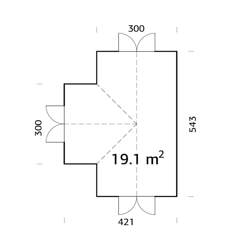 Växthus Palmako Emilia 19,9 m2
