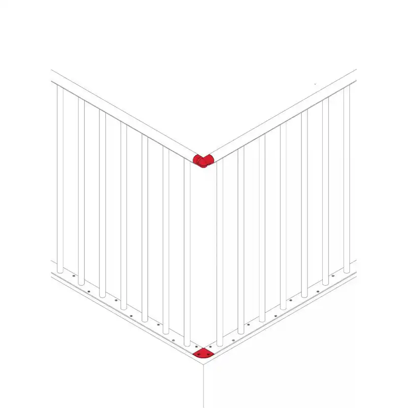 Start- och hörnpaket för Classic skyddsräcke