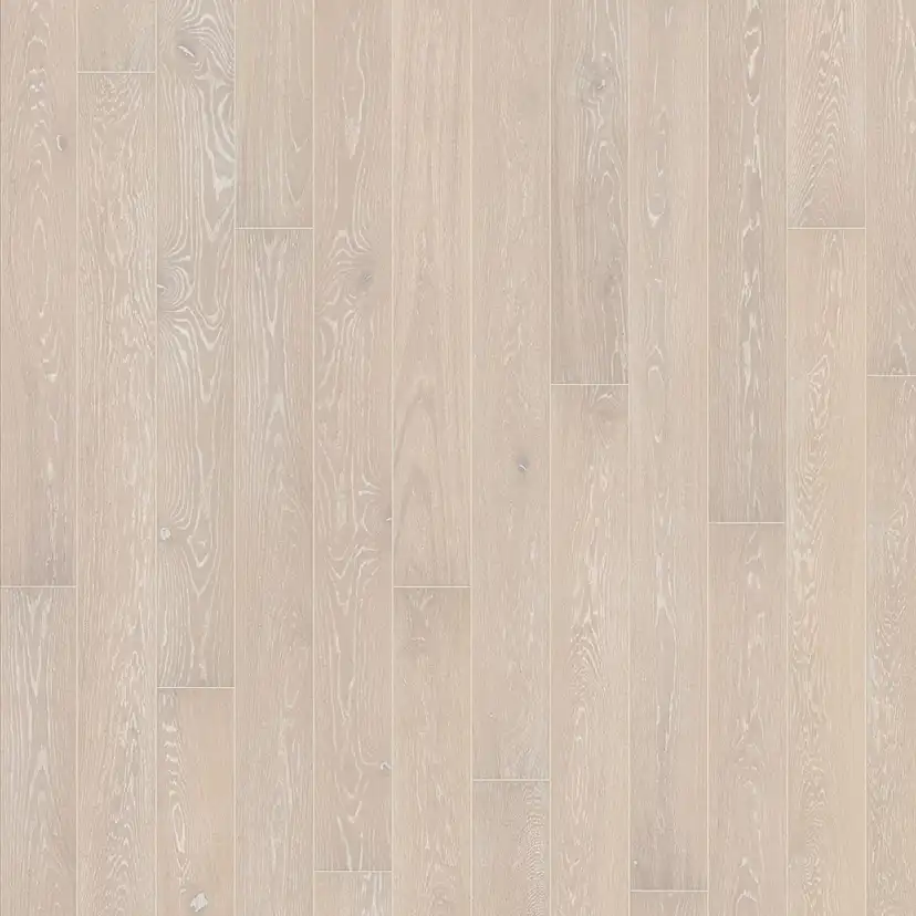 Parkettgolv Kährs Nouveau Snow Vit Mattlack Borstad Ek 2266 mm 1-stav