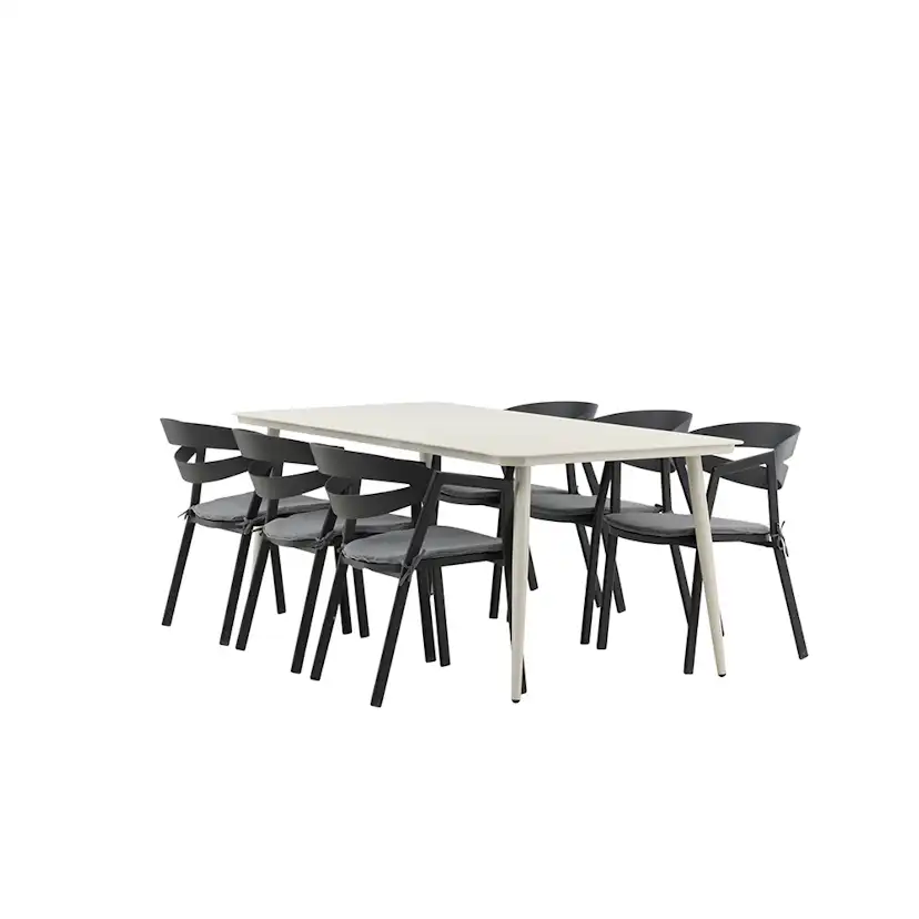 Matgrupp Venture Home Lina med 6 Slit Stolar