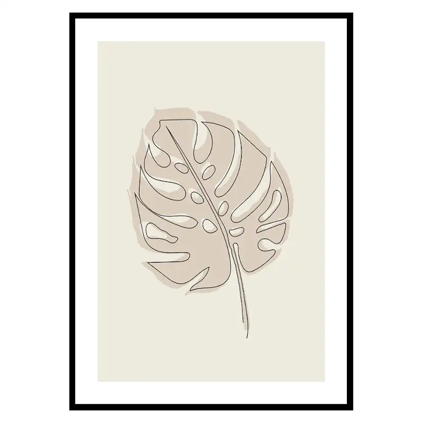 Poster Gallerix Cutout Monstera Sand