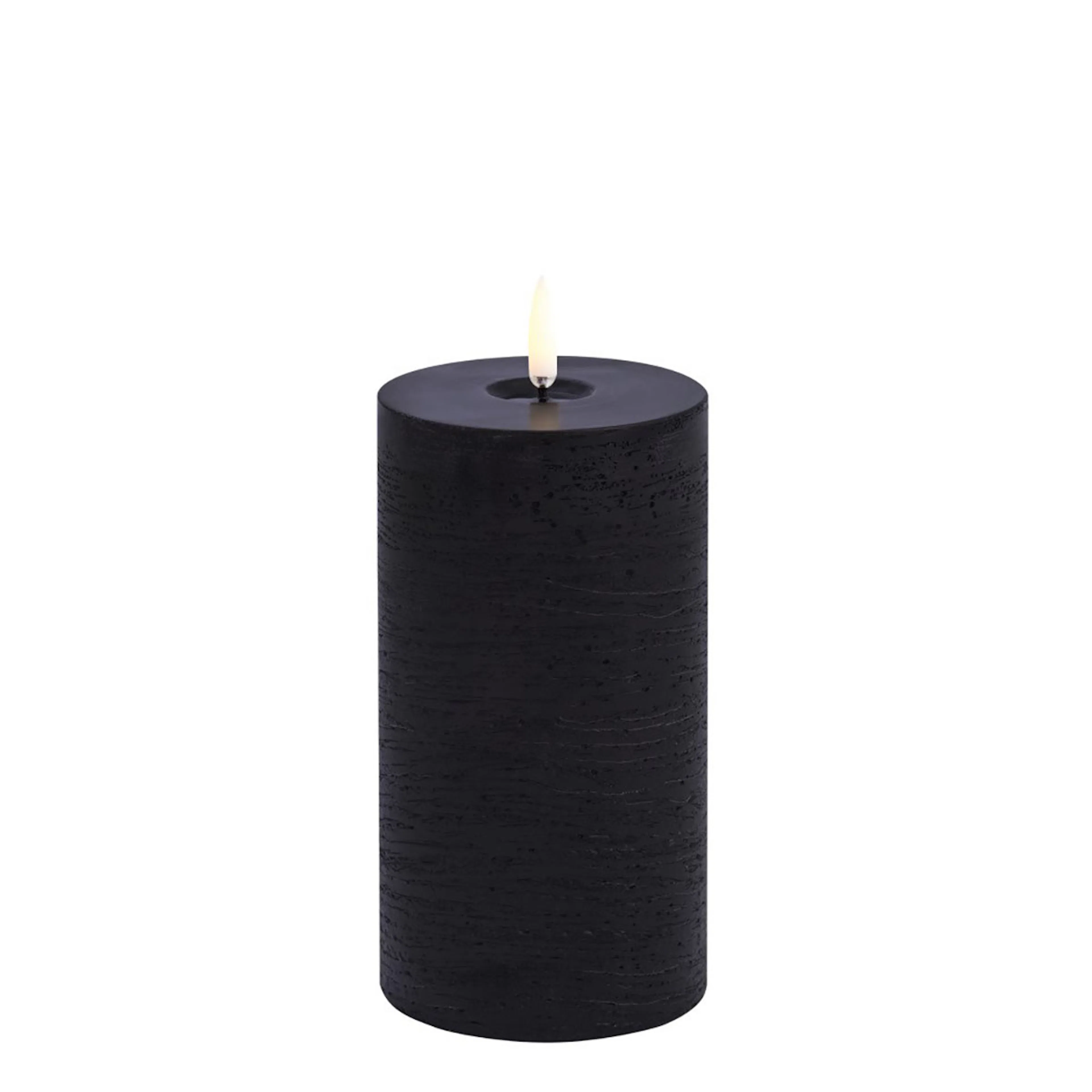 UYUNI LED Blockljus Melted Svart 7,8x15,2 cm Färg: Forest Black, Höjd: 152 mm