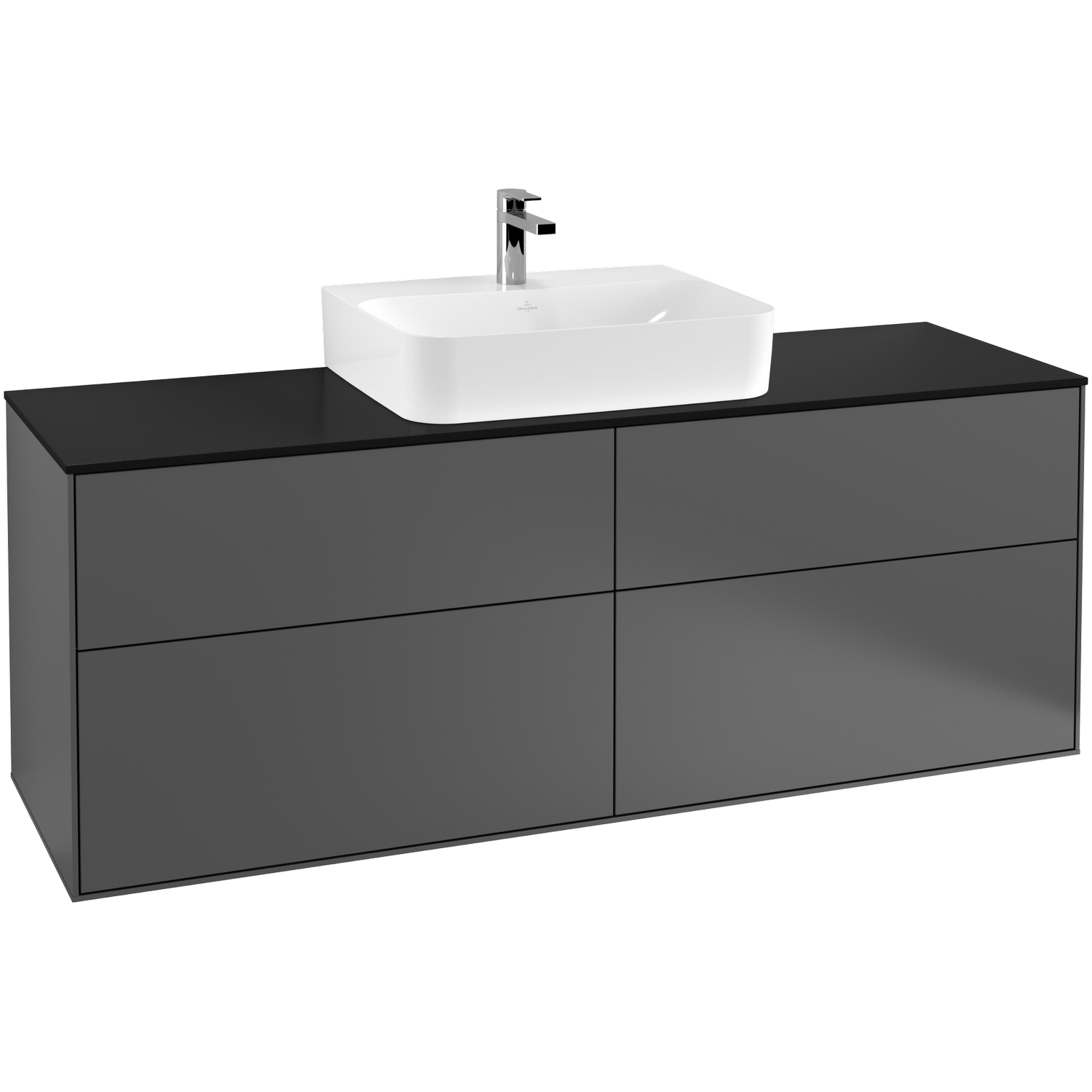 Tvättställsskåp Villeroy & Boch Finion med 4 Lådor och Bänkskiva för Centrerat Tvättställ