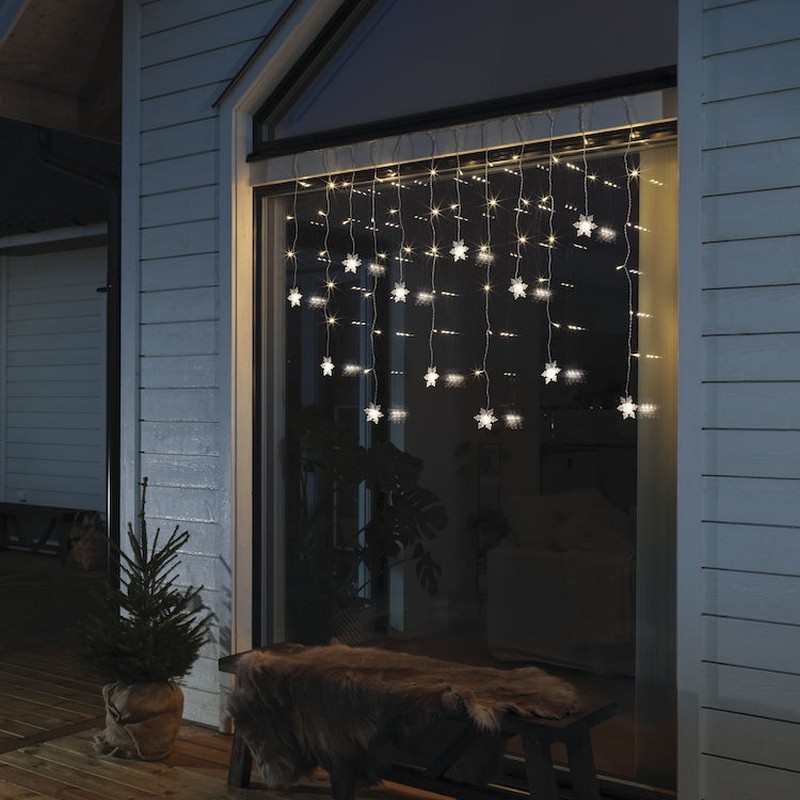 Gardinslinga Gnosjö Konstsmide 12 Snöflingor L