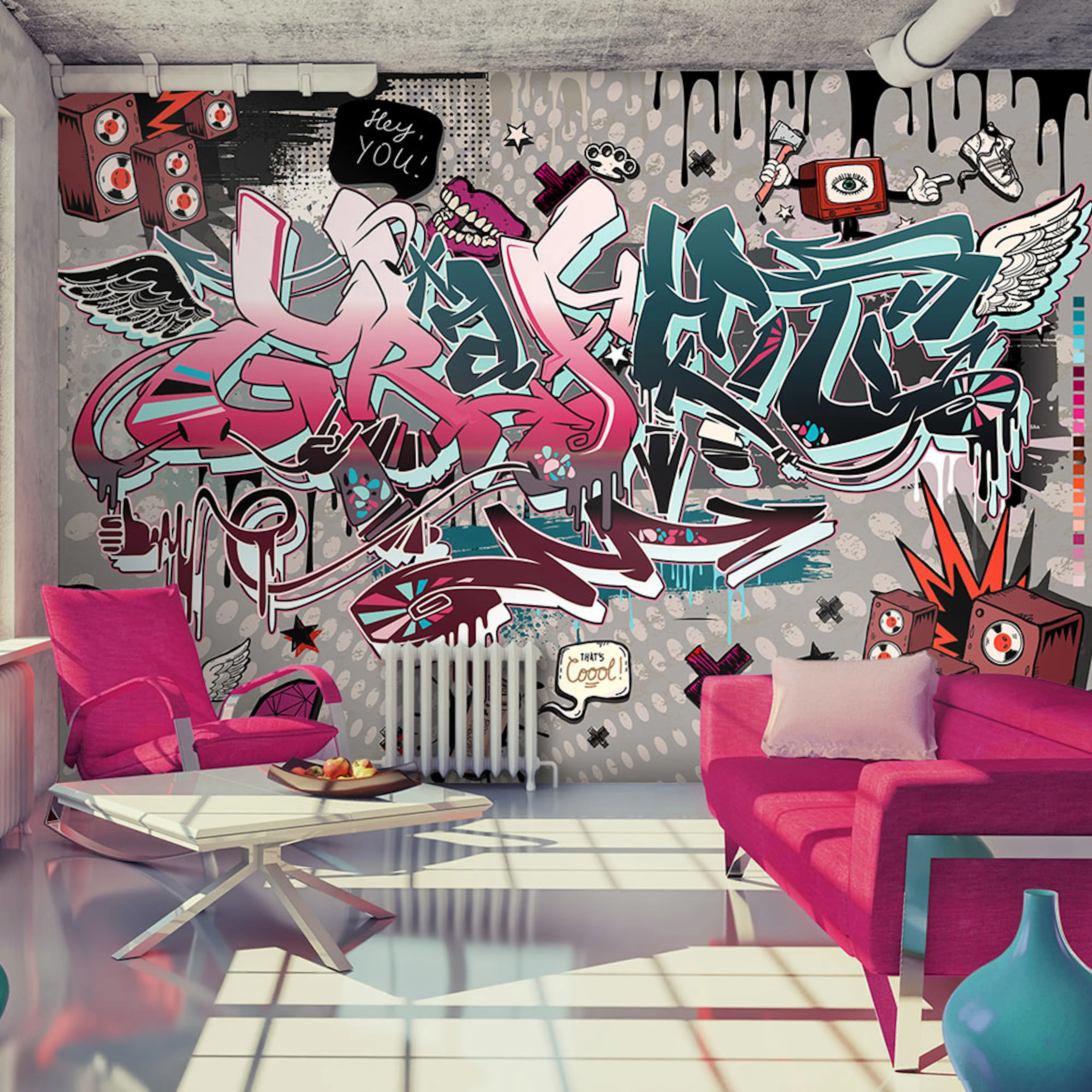 Fototapet Arkiio Graffiti: Hey You!